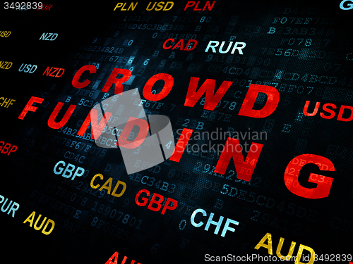 Image of Finance concept: Crowd Funding on Digital background