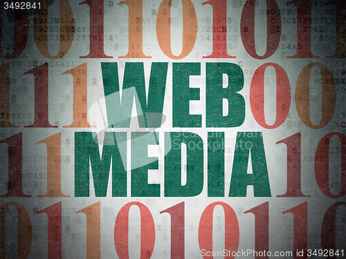 Image of Web development concept: Web Media on Digital Paper background