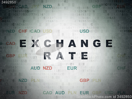 Image of Currency concept: Exchange Rate on Digital Paper background