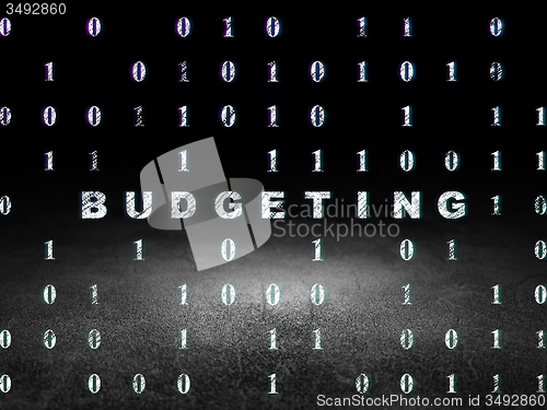 Image of Finance concept: Budgeting in grunge dark room