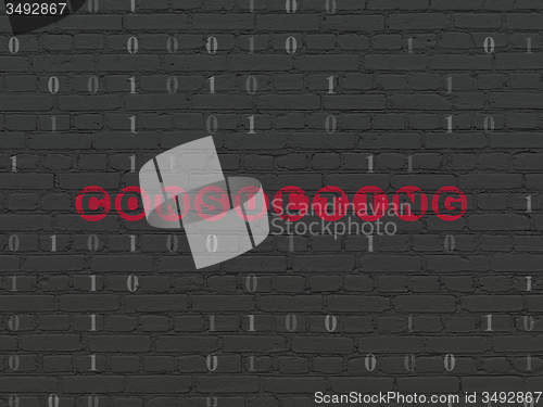 Image of Finance concept: Consulting on wall background