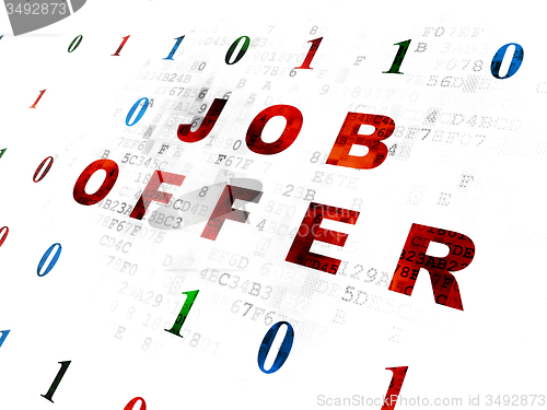 Image of Business concept: Job Offer on Digital background