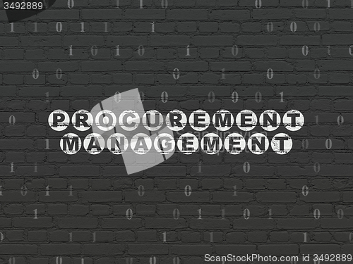 Image of Finance concept: Procurement Management on wall background