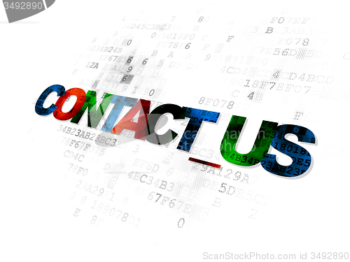 Image of Business concept: Contact us on Digital background