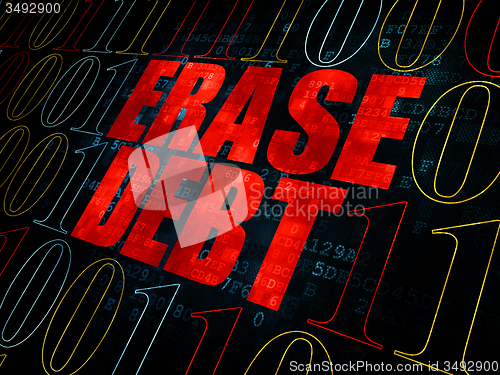 Image of Business concept: Erase Debt on Digital background