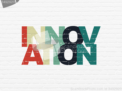 Image of Business concept: Innovation on wall background