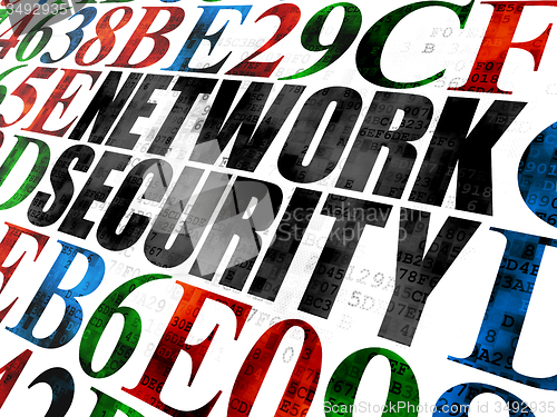 Image of Safety concept: Network Security on Digital background