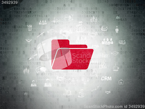 Image of Business concept: Folder on Digital Paper background
