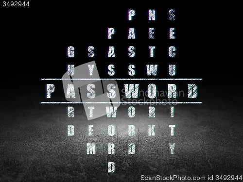 Image of Security concept: Password in Crossword Puzzle