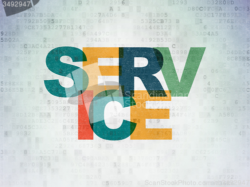 Image of Finance concept: Service on Digital Paper background