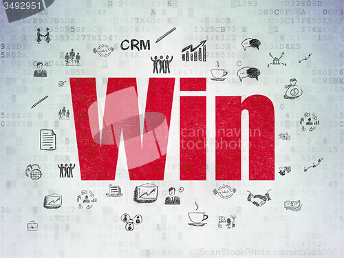 Image of Business concept: Win on Digital Paper background