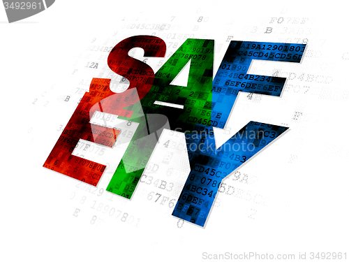 Image of Privacy concept: Safety on Digital background