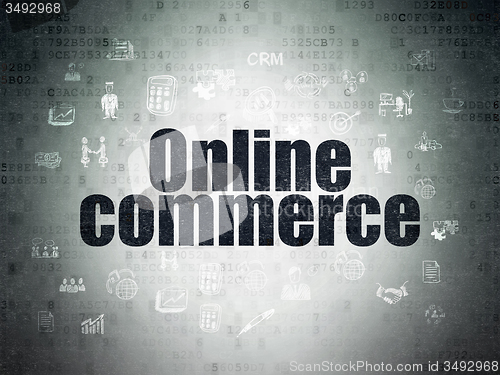 Image of Business concept: Online Commerce on Digital Paper background