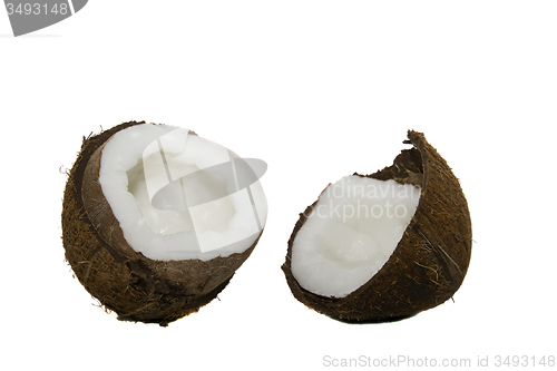 Image of broken coconut 