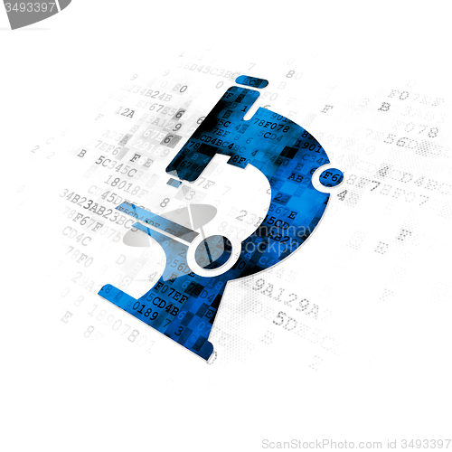 Image of Science concept: Microscope on Digital background