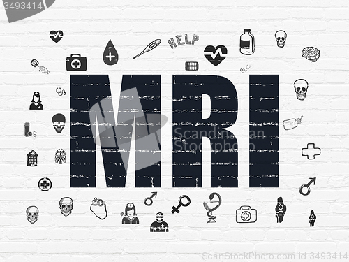 Image of Medicine concept: MRI on wall background