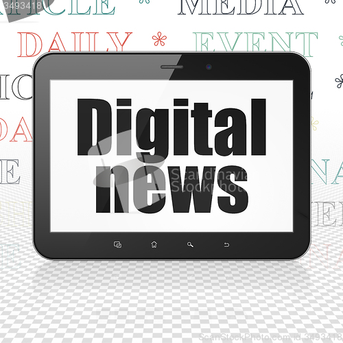 Image of News concept: Tablet Computer with Digital News on display