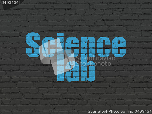 Image of Science concept: Science Lab on wall background