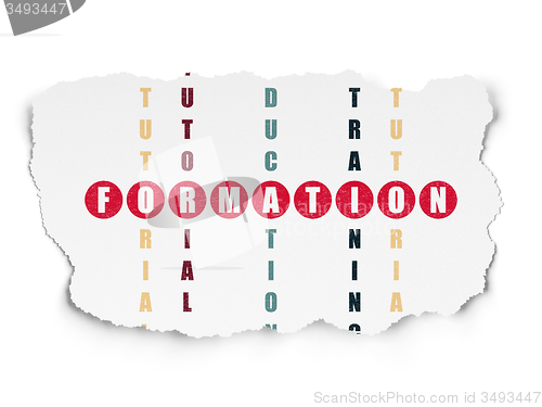 Image of Learning concept: Formation in Crossword Puzzle