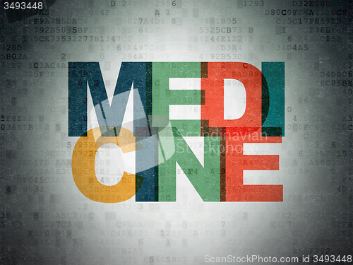 Image of Medicine concept: Medicine on Digital Paper background