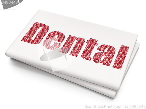 Image of Health concept: Dental on Blank Newspaper background