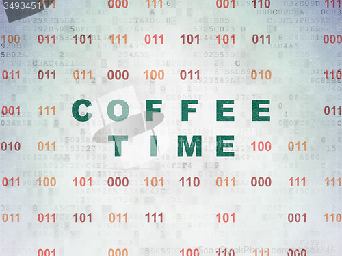 Image of Timeline concept: Coffee Time on Digital Paper background