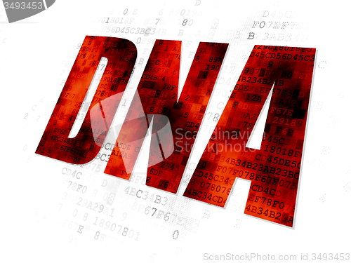 Image of Health concept: DNA on Digital background