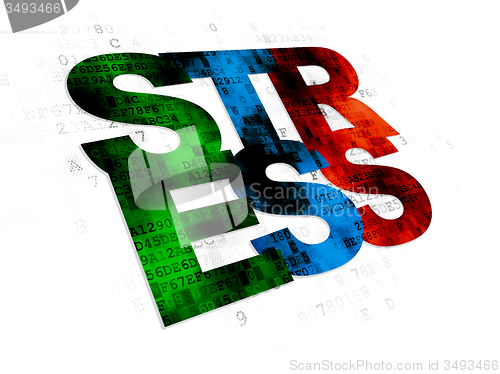 Image of Medicine concept: Stress on Digital background