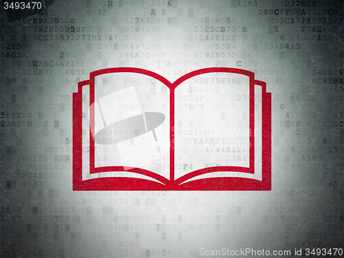 Image of Studying concept: Book on Digital Paper background