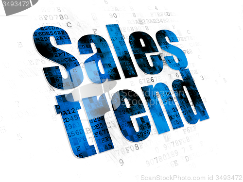 Image of Marketing concept: Sales Trend on Digital background