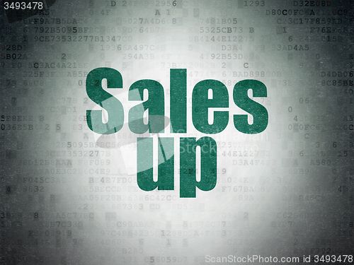 Image of Marketing concept: Sales Up on Digital Paper background