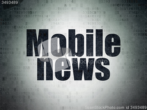 Image of News concept: Mobile News on Digital Paper background
