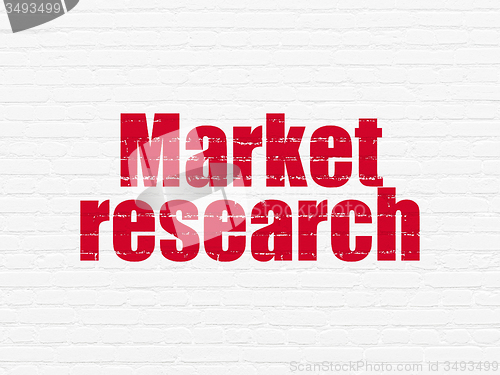 Image of Marketing concept: Market Research on wall background