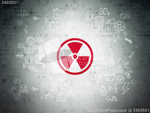 Image of Science concept: Radiation on Digital Paper background