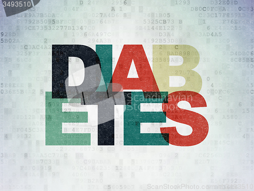 Image of Medicine concept: Diabetes on Digital Paper background