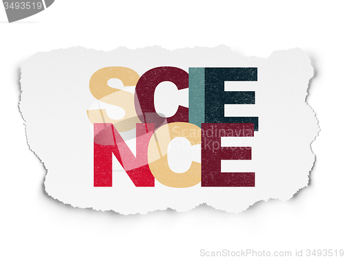 Image of Science concept: Science on Torn Paper background