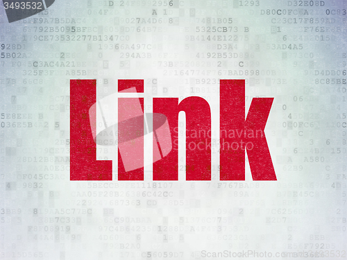 Image of Web design concept: Link on Digital Paper background