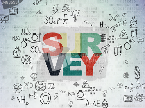 Image of Science concept: Survey on Digital Paper background