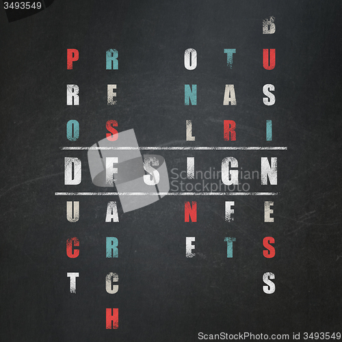 Image of Marketing concept: Design in Crossword Puzzle