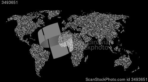 Image of dotted world map