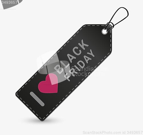 Image of i love black friday price tag