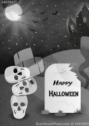 Image of happy halloween gravestone