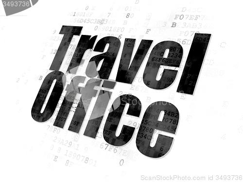 Image of Travel concept: Travel Office on Digital background