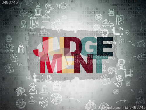 Image of Law concept: Judgement on Digital Paper background