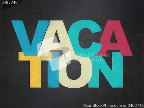 Image of Vacation concept: Vacation on School Board background