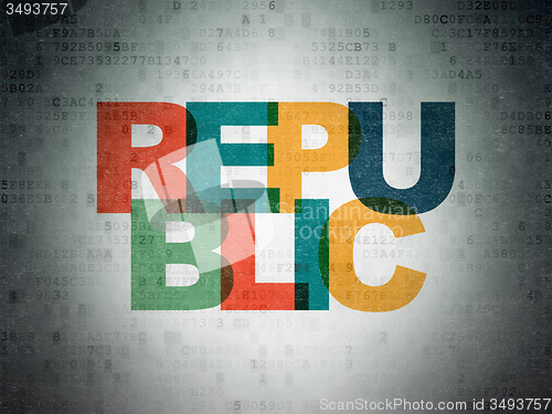 Image of Political concept: Republic on Digital Paper background