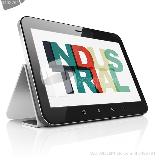 Image of Industry concept: Tablet Computer with Industrial on  display