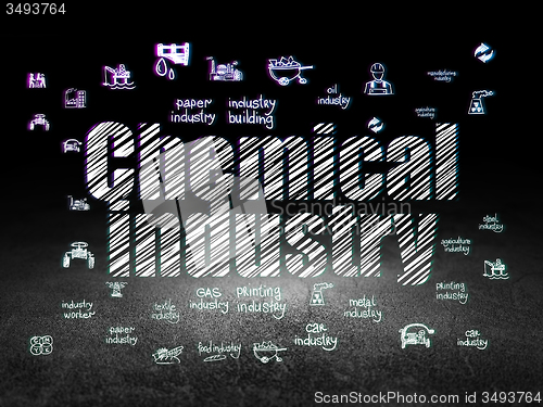 Image of Industry concept: Chemical Industry in grunge dark room