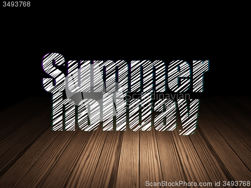 Image of Vacation concept: Summer Holiday in grunge dark room