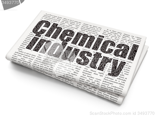 Image of Industry concept: Chemical Industry on Newspaper background